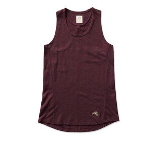 Tracksmith womens Horizon Tank, Small, Wine